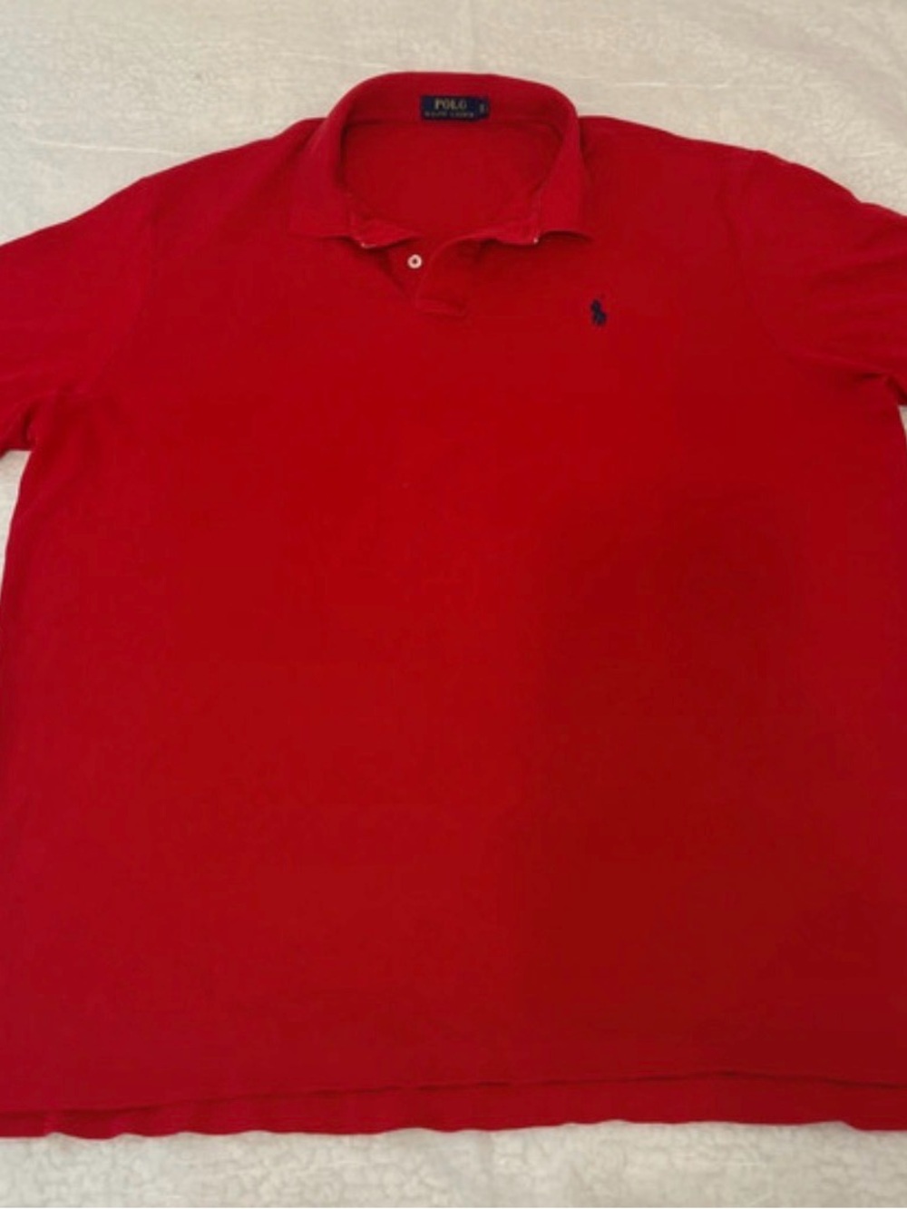 Polo by Ralph Lauren Red Men's Short-Sleeve Polo with Navy Pony